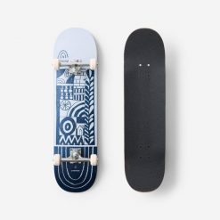 Kompletna deskorolka CP500 Tribe Blue dla użytkowników od 12. roku życia. Niebieskie piżamy Decathlon, l, bez wzorów, bez ramiączek. Za 359.99 zł.