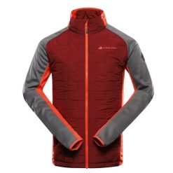 Bluza męska sportowa z wełną merino Alpine Pro Jorw. Czerwone bluzy bez kaptura Alpine Pro, m, bez wzorów, z wełny, bez kaptura. Za 349.00 zł.