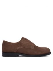 Tommy Hilfiger Półbuty Ess Rubber Derby Su HM0HM02269 Brązowy ciemny. Brązowe eleganckie półbuty Tommy Hilfiger, bez wzorów, ze skóry, bez obcasa, bez zapięcia. Za 649.99 zł.