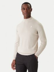 KARL LAGERFELD Golf 655002 554399 Beżowy Slim Fit. Brązowe swetry rozpinane KARL LAGERFELD, l, bez wzorów, z wełny, bez kołnierzyka, bez ramiączek. Za 599.99 zł.