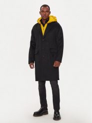 Richmond X Płaszcz wełniany Gliano UMA24089CP Czarny Regular Fit. Czarne płaszcze RICHMOND X, na zimę, m, bez wzorów, z wełny, bez kaptura. Za 2,259.00 zł.