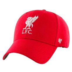 Czapka z daszkiem męska EPL FC Liverpool Cap. Czerwone czapki z daszkiem 47 Brand, na lato, bez wzorów, z materiału. Za 119.99 zł.