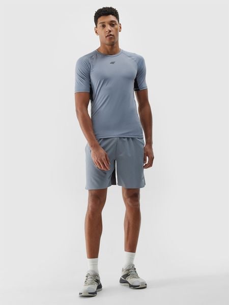 4F Spodenki treningowe szybkoschnące męskie - szare 3XL. Szare krótkie spodenki sportowe 4F, l, bez wzorów, z dzianiny. Za 99.99 zł.