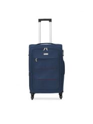 Semi Line Walizka duża T5683-3 Granatowy. Niebieskie walizki Semi-line, bez wzorów, z materiału, duże. Za 299.99 zł.