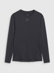 4F Longsleeve treningowy szybkoschnący męski - czarny XXL. Czarne koszulki z długim rękawem 4F, m, bez wzorów, z dzianiny, bez ramiączek. Za 129.99 zł.