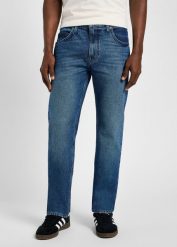 LEE RIDER MĘSKIE SPODNIE JEANSOWE JEANS DŻINSY BLUE ABYSS 112355794 L701008561. Niebieskie jeansy Lee, l. Za 219.99 zł.