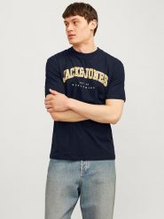 Jack & Jones Koszulka "Caleb" w kolorze granatowym rozmiar: S. Niebieskie bezrękawniki Jack & Jones, s, bez wzorów, z bawełny, bez kołnierzyka, bez ramiączek. Za 33.13 zł.
