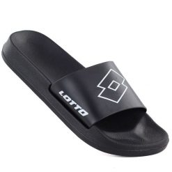 Klapki męskie basenowe lekkie czarne Lotto LATHI. Czarne klapki Lotto, z gumy. Za 59.00 zł.