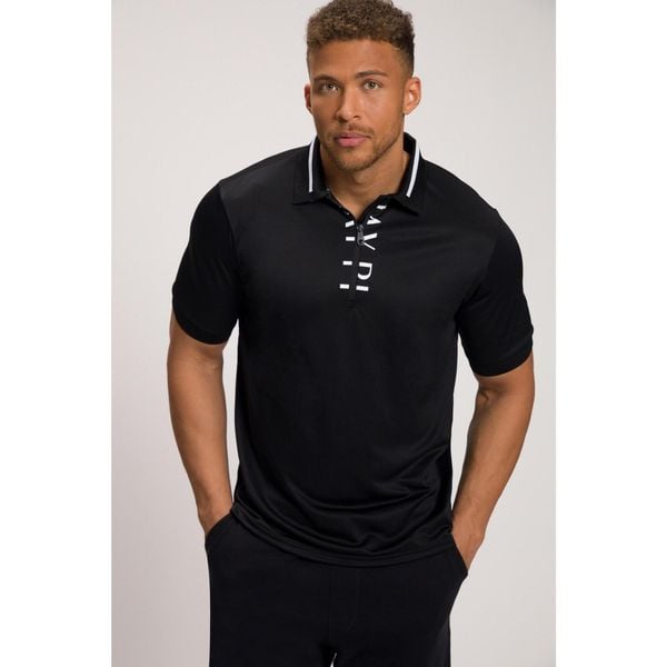 Męska Koszulka polo Odzież golfowa suwak krótki rękaw kontrastowe detale. Czarna bluzki z długim rękawem JAY-PI, m, bez wzorów, z materiału, bez kołnierzyka, bez ramiączek. Za 199.99 zł.