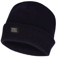 Czapka termiczna męska rozmiar uniwersalny. Niebieskie czapki zimowe HEAT KEEPER, bez wzorów. Za 113.54 zł.