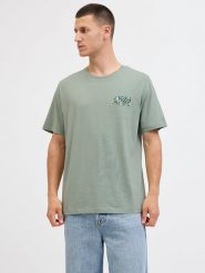 Jack & Jones Koszulka "Jjgeplas" w kolorze zielonym rozmiar: M. Zielone bezrękawniki Jack & Jones, m, bez wzorów, z bawełny, bez kołnierzyka, bez ramiączek. Za 39.49 zł.