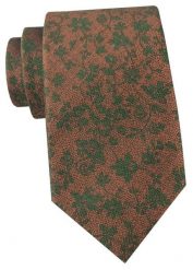 Krawat Męski - Angelo di Monti - Brąz z Zielenią, Kwiaty. Zielone krawaty i muchy Angelo di Monti, bez wzorów, z tkaniny. Za 45.00 zł.