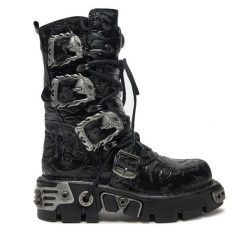 Glany NEW ROCK. Czarne trapery NEW ROCK, bez zapięcia. Za 1,619.00 zł.