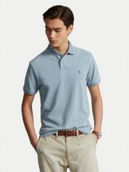 Polo Ralph Lauren Polo 710536856216 Niebieski Slim Fit. Niebieskie koszulki polo Polo Ralph Lauren, m, bez wzorów, z bawełny, bez kołnierzyka, bez ramiączek. Za 429.99 zł.