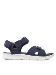 Skechers Sandały Go Consistent Sandal-Tributary 229097/NVBK Granatowy. Niebieskie sandały Skechers, ze skóry, bez zapięcia. Za 219.99 zł.