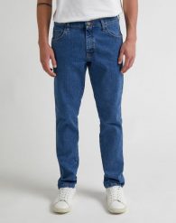 MESKIE SPODNIE WRANGLER RUSTLER REGULAR INDIGO MID W100RC81D 112342560. Niebieskie jeansy Wrangler, l. W wyprzedaży za 69.99 zł.