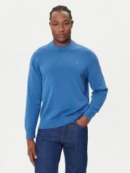 Calvin Klein Jeans Sweter LV04RC309G Niebieski Regular Fit. Niebieskie swetry rozpinane Calvin Klein Jeans, l, bez wzorów, z bawełny, bez kołnierzyka, bez ramiączek. Za 309.99 zł.