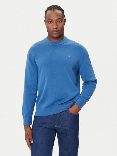 Calvin Klein Jeans Sweter LV04RC309G Niebieski Regular Fit. Niebieskie swetry rozpinane Calvin Klein Jeans, m, bez wzorów, z bawełny, bez kołnierzyka, bez ramiączek. Za 269.99 zł.