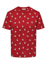 ONLY & SONS Koszulka "Klaus" w kolorze czerwonym rozmiar: XL. Czerwone bezrękawniki Only & Sons, xl, bez wzorów, z bawełny, bez kołnierzyka, bez ramiączek. Za 43.99 zł.