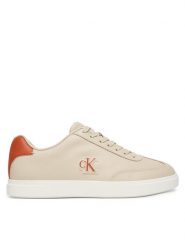 Calvin Klein Sneakersy Low Prof Cupsole Emb Lth HM0HM02124 Beżowy. Brązowe buty sportowe casual CALVIN KLEIN, bez wzorów, ze skóry, bez zapięcia. Za 449.99 zł.