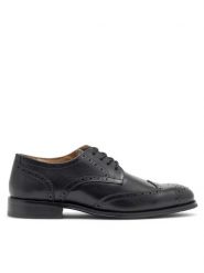 Gino Rossi Półbuty FABIANO-02 123AM Czarny. Czarne eleganckie półbuty Gino Rossi, bez wzorów, ze skóry, bez obcasa, bez zapięcia. Za 259.99 zł.