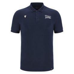 Polo Sale Sharks Athleisure Heraklia 2024/25. Niebieskie koszulki polo sportowe Macron, m, bez wzorów, bez kołnierzyka, bez ramiączek. Za 346.50 zł.