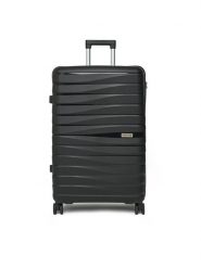 Semi Line Walizka duża T5794-3 Czarny. Czarne walizki Semi-line, bez wzorów, z tworzywa sztucznego, duże. Za 399.99 zł.