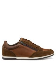 Geox Sneakersy U Renan U564GA 022FF C6003 Brązowy. Brązowe buty sportowe casual Geox, bez wzorów, ze skóry, bez zapięcia. Za 359.99 zł.