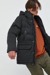 Superdry kurtka męska kolor czarny zimowa. Czarne kurtki Superdry, na zimę, l, bez wzorów, z kapturem. W wyprzedaży za 529.99 zł.