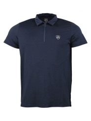 Peak Mountain Funkcyjna koszulka polo "Chance" w kolorze granatowym rozmiar: M. Niebieskie koszulki polo Peak Mountain, m, bez wzorów, z materiału, bez kołnierzyka, bez ramiączek. Za 100.99 zł.