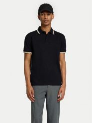 Selected Homme Polo 16095852 Czarny Slim Fit. Czarne koszulki polo Selected Homme, l, bez wzorów, z bawełny, bez kołnierzyka, bez ramiączek. Za 79.99 zł.
