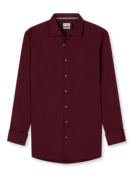 OLYMP Koszula "Level 5" - Body fit - w kolorze bordowym rozmiar: 39. Czerwone koszule Olymp, bez wzorów, z bawełny, bez kołnierzyka, bez ramiączek. Za 122.67 zł.