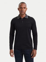 KARL LAGERFELD Polo 745003 564200 Czarny Regular Fit. Czarne koszulki polo KARL LAGERFELD, m, bez wzorów, z bawełny, bez kołnierzyka, bez ramiączek. Za 609.99 zł.