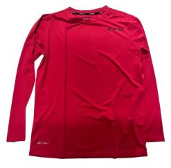 CCM męski T-shirt z długim rękawem Perform Senior Rd XXL, L/S Tee. Czerwone odzież kompresyjna CCM, l, bez wzorów, na fitness i siłownię. Za 131.10 zł.