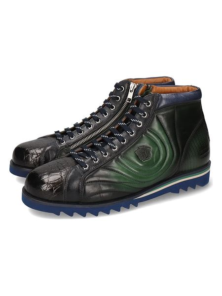 MELVIN & HAMILTON Skórzane sneakersy "Hadrian 8" w kolorze zielonym rozmiar: 44. Zielone buty sportowe casual Melvin & Hamilton, bez wzorów, bez zapięcia. Za 549.06 zł.
