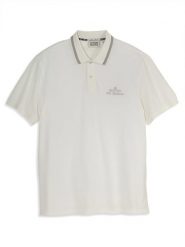 Scotch & Soda Koszulka polo w kolorze białym rozmiar: L. Białe koszulki polo Scotch & Soda, l, bez wzorów, z bawełny, bez kołnierzyka, bez ramiączek. Za 106.13 zł.