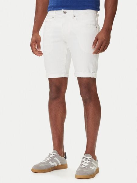 Petrol Industries Szorty jeansowe M-ROS-SHO005 Biały Slim Fit. Białe szorty Petrol Industries, m, bez wzorów, z bawełny. Za 209.99 zł.