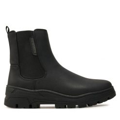 Kozaki Napapijri. Czarne kozaki Napapijri, bez wzorów, bez obcasa, bez zapięcia. Za 659.99 zł.
