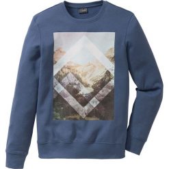 Bluza dresowa Slim Fit bonprix niebieski dżins. Bluzy marki House. Za 49.99 zł.