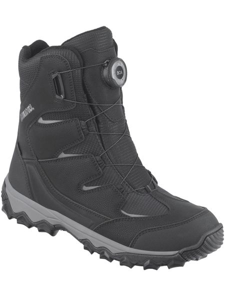 Buty zimowe męskie MEINDL Edmonton GTX (BOA®). Czarne buty turystyczne MEINDL, na zimę, bez wzorów, z gore-texu, bez zapięcia, trekkingowe, gore-tex. Za 1,259.00 zł.