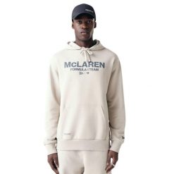 Oversize bluza z kapturem McLaren Racing. Brązowe bluzy New Era, m, bez wzorów, z kapturem. Za 400.50 zł.