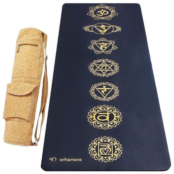 Mata do jogi gumy-sztucznej skóry 5mm +Torba z korka, do suchych lub mokrych rąk. Brązowe torby na ramię ACHAMANA, bez wzorów, z bawełny, na ramię, duże, z nadrukiem, bez dodatków. Za 661.00 zł.