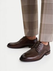 Lasocki Półbuty CEO-WIZARD-02 MI08 Brązowy ciemny. Brązowe eleganckie półbuty Lasocki, bez wzorów, ze skóry, bez obcasa, bez zapięcia. Za 279.99 zł.