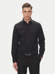Calvin Klein Koszula Essential LV019EU001 Czarny Regular Fit. Czarne koszule CALVIN KLEIN, m, bez wzorów, z bawełny, bez kołnierzyka, bez ramiączek. Za 349.99 zł.