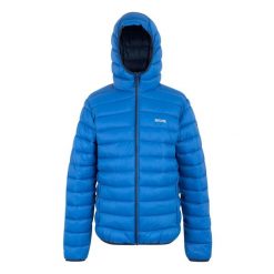 Kurtka z kapturem Regatta Marizion. Niebieskie kurtki przeciwdeszczowe Regatta, bez wzorów, z puchu, z kapturem. Za 283.50 zł.