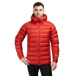 Kurtka trekkingowa puchowa męska Electron Pro. Czerwone kurtki RAB, m, bez wzorów, z puchu, bez kaptura. Za 1,449.99 zł.