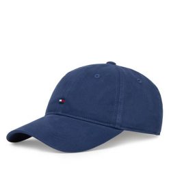 Czapka z daszkiem Tommy Hilfiger. Niebieskie czapki z daszkiem Tommy Hilfiger, bez wzorów. Za 169.99 zł.