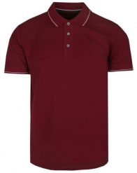 Klasyczna, Męska Koszulka Polo - Adriano Guinari - Bordowa. Czerwone koszulki polo Adriano Guinari, l, bez wzorów, z bawełny, bez kołnierzyka, bez ramiączek. Za 125.00 zł.