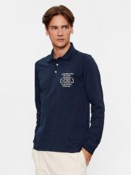 Aeronautica Militare Polo 232PO1709J584 Granatowy Regular Fit. Niebieskie koszulki polo Aeronautica Militare, m, bez wzorów, z bawełny, bez kołnierzyka, bez ramiączek. Za 339.99 zł.