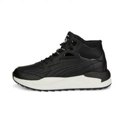 Buty do chodzenia męskie Puma Xray Speed Mid Wtr. Czarne buty sportowe casual Puma, bez wzorów, z materiału, za kostkę, bez zapięcia. Za 498.00 zł.